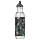 Abstracte fractale kunst met diepbruin leistblauw waterfles  (Links)