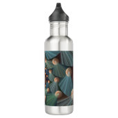 Abstracte fractale kunst met diepbruin leistblauw waterfles  (Rechts)