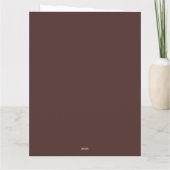 Abstracte fractale kunst met diepte bruine leistee bedankkaart (Achterkant)