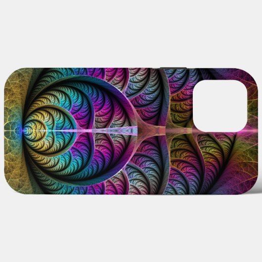 Abstracte fractale kunst met levendige structuur Case-Mate iPhone case (Achterkant (horizontaal))