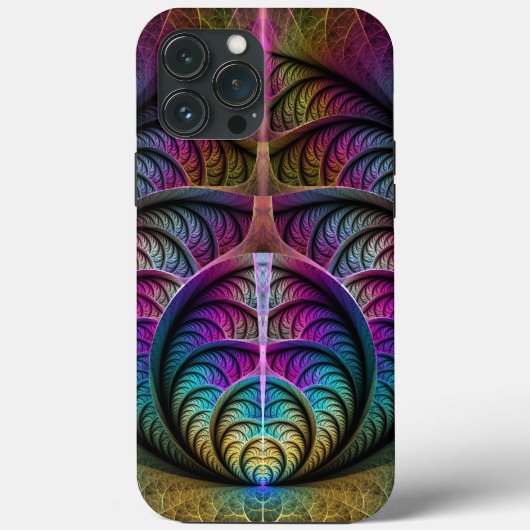 Abstracte fractale kunst met levendige structuur Case-Mate iPhone case (Achterkant)