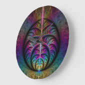 Abstracte fractale kunst met levendige structuur grote klok (Hoek)