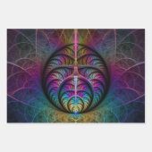 Abstracte fractale kunst met levendige structuur inpakpapier vel (Voorkant 3)