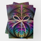 Abstracte fractale kunst met levendige structuur inpakpapier vel (In situ)