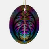 Abstracte fractale kunst met levendige structuur keramisch ornament (Rechts)