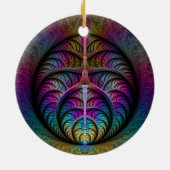 Abstracte fractale kunst met levendige structuur keramisch ornament (Achterkant)