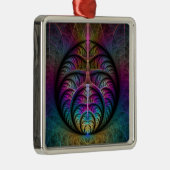 Abstracte fractale kunst met levendige structuur metalen ornament (Rechts)