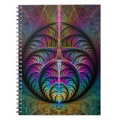 Abstracte fractale kunst met levendige structuur notitieboek (Voorkant)