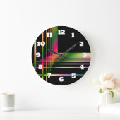 Abstracte fractale lijnen en kruisingen grote klok (Huis)