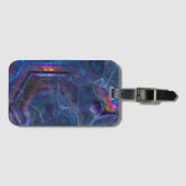 Abstracte fractale nevel en geometrische morf bagagelabel (Voorkant (horizontaal))