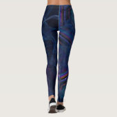 Abstracte fractale nevel en geometrische morf leggings (Achterkant)