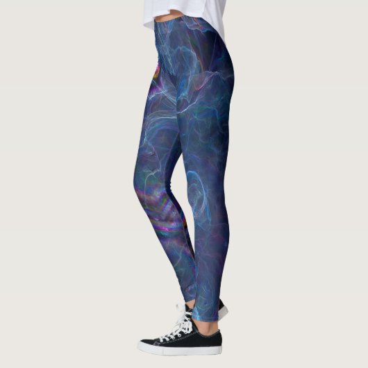 Abstracte fractale nevel en geometrische morf leggings (Links)