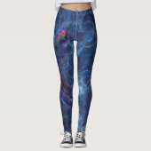 Abstracte fractale nevel en geometrische morf leggings (Voorkant)