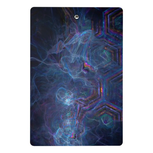 Abstracte fractale nevel en geometrische morf mini klembord (Achterkant)