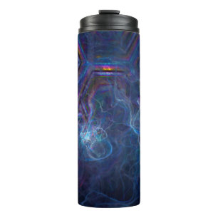 Abstracte fractale nevel en geometrische morf thermosbeker