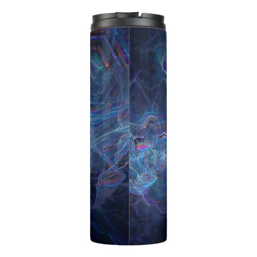 Abstracte fractale nevel en geometrische morf thermosbeker (Achterkant)