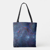 Abstracte fractale nevel en geometrische morf tote bag (Achterkant)