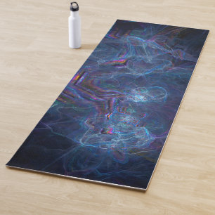 Abstracte fractale nevel en geometrische morf yogamat