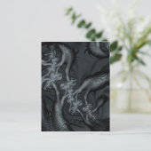Abstracte fractale patronen en vormen. Fractal Art Briefkaart (Staand voorkant)