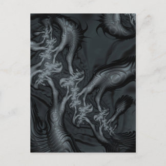 Abstracte fractale patronen en vormen. Fractal Art Briefkaart