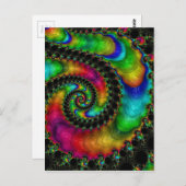 Abstracte fractale patronen en vormen. Fractal Art Briefkaart (Voorkant / Achterkant)