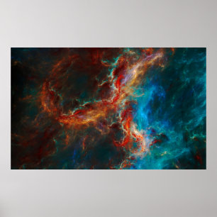 Abstracte fractale patronen en vormen. Infinite un Poster