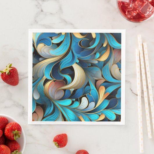 Abstracte fractale patronen servet (Insitu)