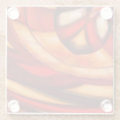 Abstracte fractale Posters Afdrukken Glazen Onderzetter (Achterkant)