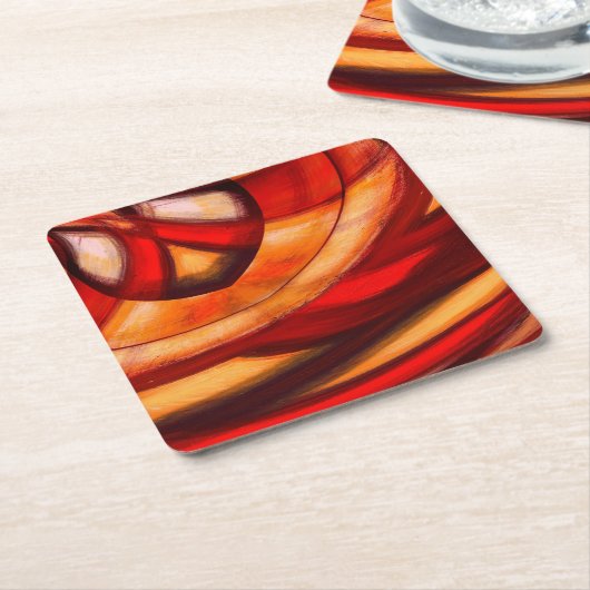 Abstracte fractale Posters Afdrukken Kartonnen Onderzetters (Schuin)