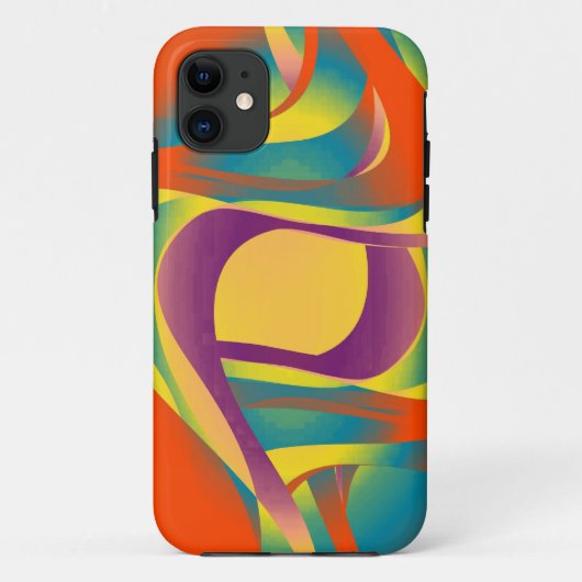 Abstracte fractale retro van de arm Case-Mate iPhone case (Achterkant)
