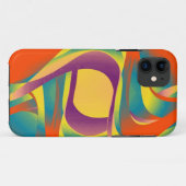 Abstracte fractale retro van de arm Case-Mate iPhone case (Achterkant (horizontaal))