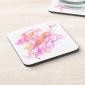 Abstracte fractale rook bier onderzetter (Linkerzijde)