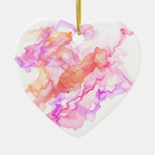 Abstracte fractale rook keramisch ornament (Voorkant)