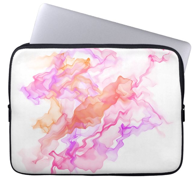 Abstracte fractale rook laptop sleeve (Voorkant)