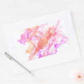 Abstracte fractale rook rechthoekige sticker (Envelop)