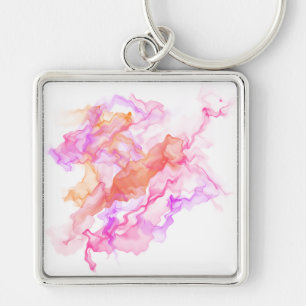 Abstracte fractale rook sleutelhanger