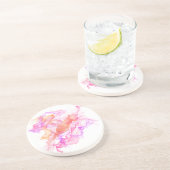 Abstracte fractale rook zandsteen onderzetter (Zijkant)