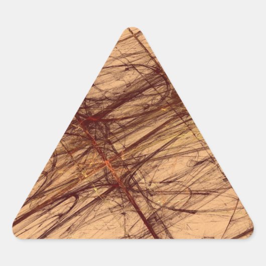 Abstracte fractale Sticker van bruine grunge (Voorkant)