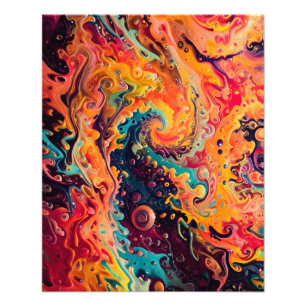 Abstracte fractale textuur foto afdruk