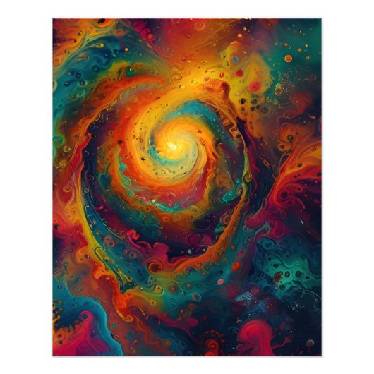 Abstracte fractale textuur foto afdruk (Voorkant)