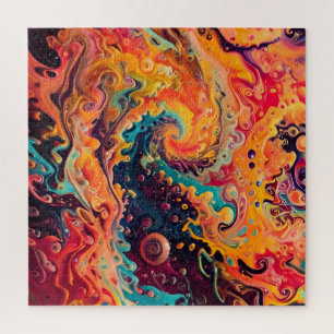 Abstracte fractale textuur legpuzzel