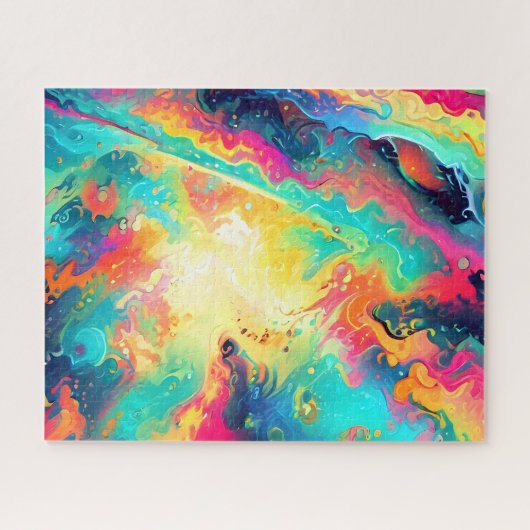 Abstracte fractale textuur legpuzzel (Horizontaal)