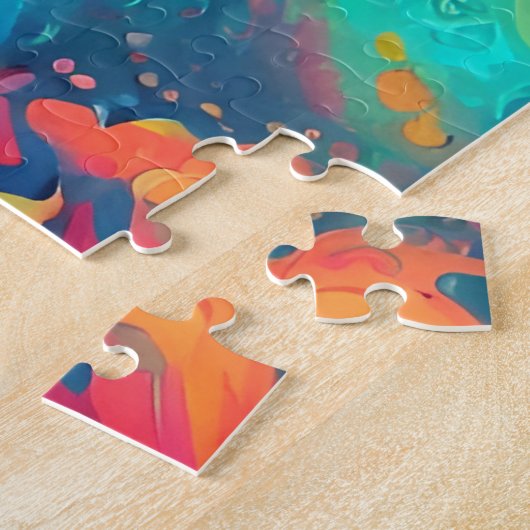 Abstracte fractale textuur legpuzzel (Zijkant)