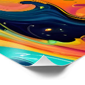 Abstracte fractale textuur perfect poster (Hoek)