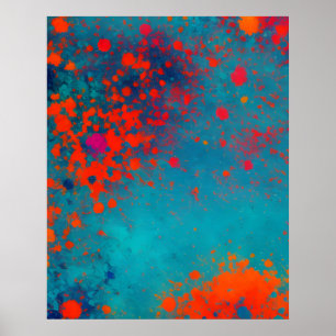 Abstracte fractale textuur poster