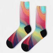 Abstracte fractale textuur sokken (Links)