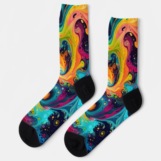 Abstracte fractale textuur sokken (Links)