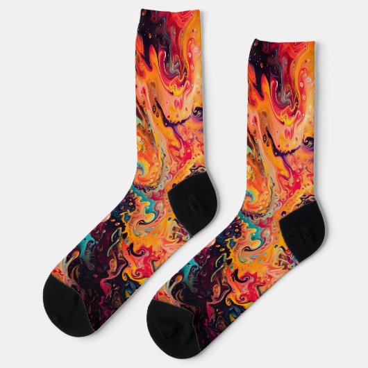 Abstracte fractale textuur sokken (Links)