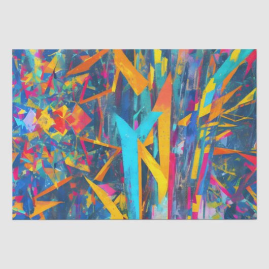 Abstracte fractale textuur tissuepapier (Voorkant)