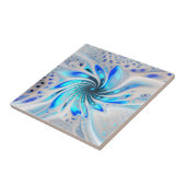 Abstracte fractale ventilator keramische Tegel Tegeltje (Zijkant)